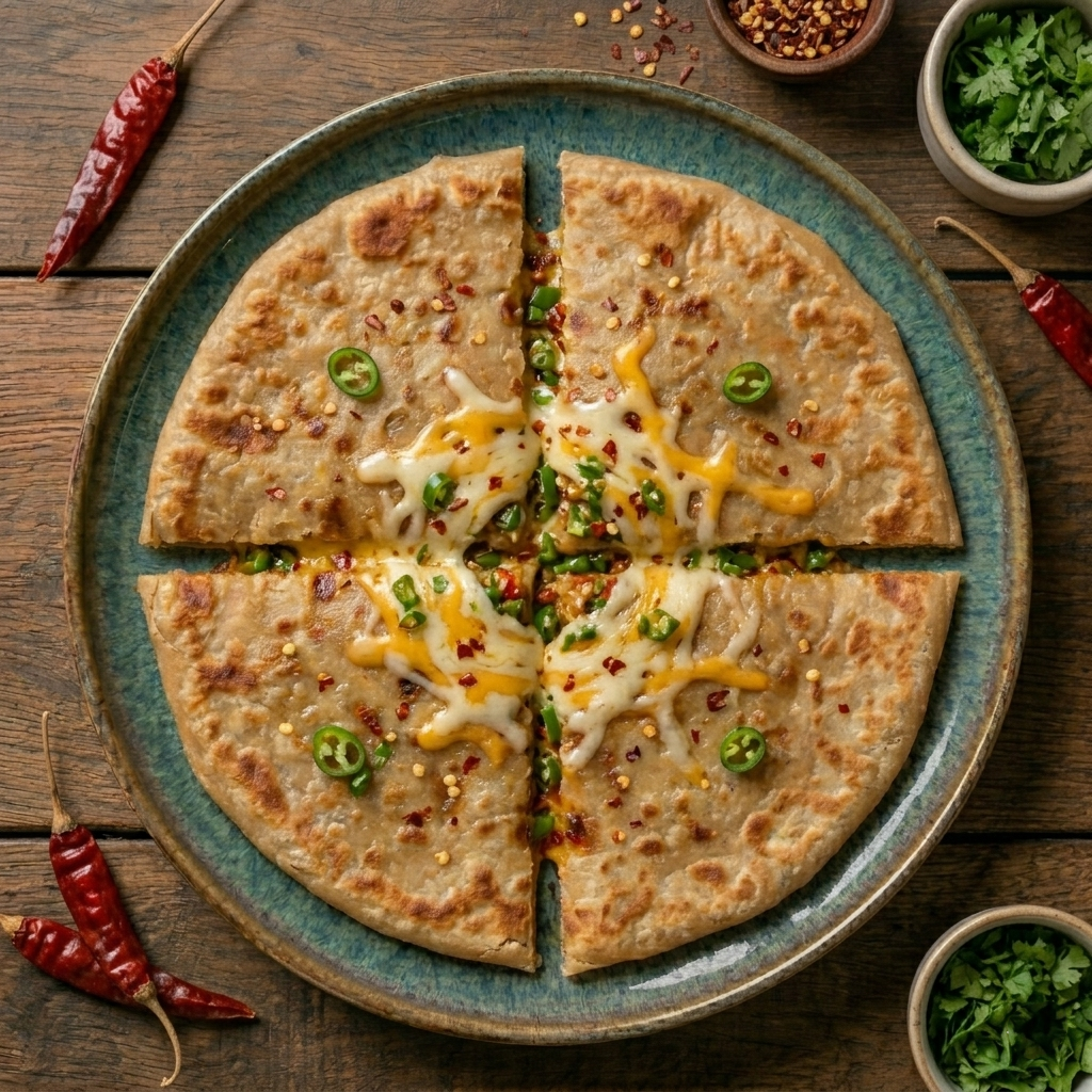 Chilli Cheese Paratha